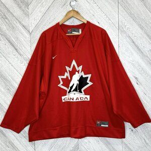 Vintage Nike Hockey Team Canada Jersey Red Mens Size XXL